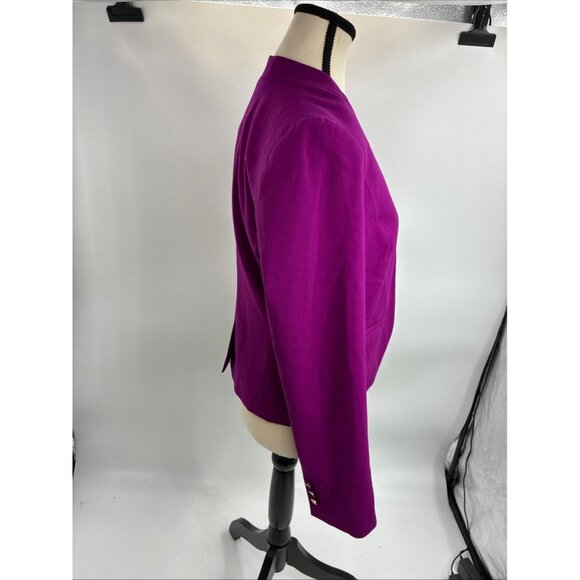 The Limited Purple Blazer Womens S Open Front Career Work Office Jacket - Picture 3 of 6